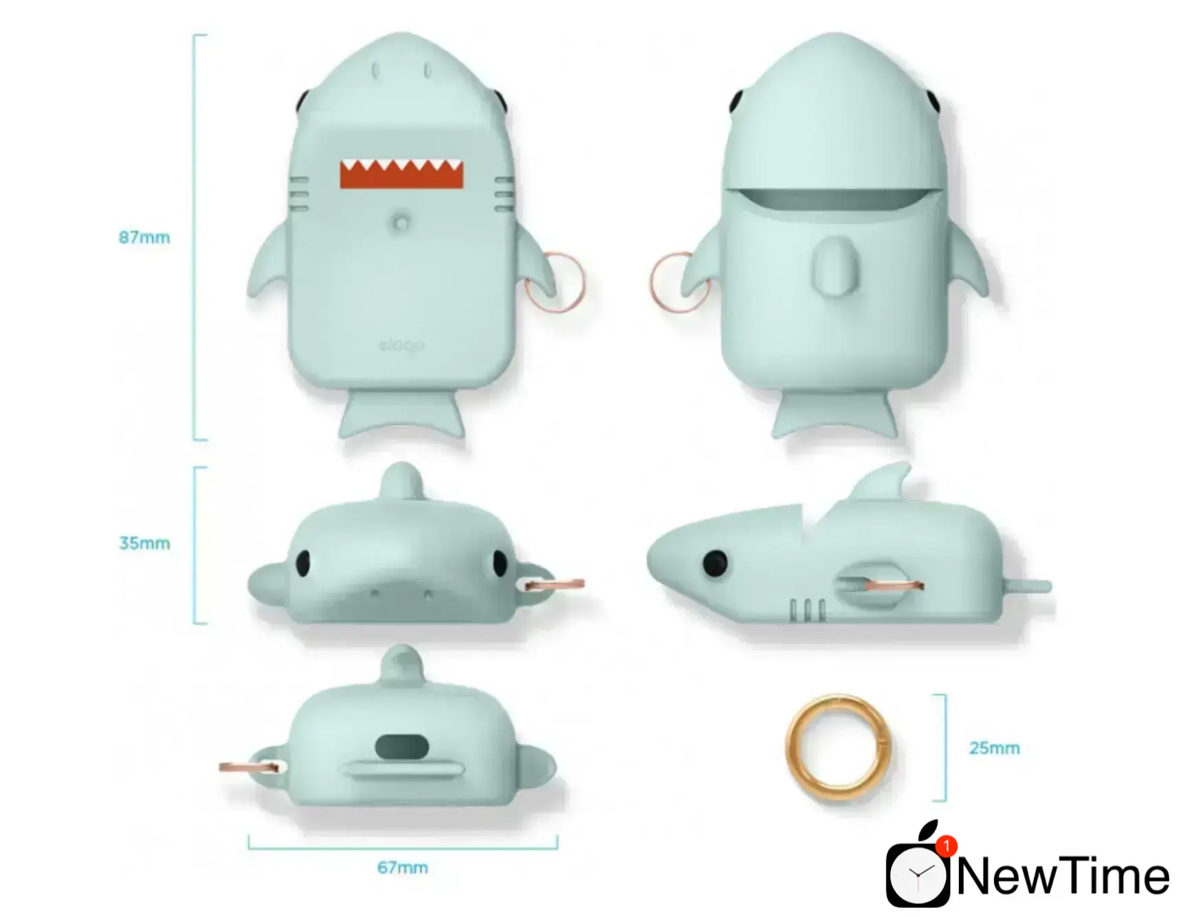Elago Shark Case Baby Mint for Airpods (EAP-SHARK-MT)